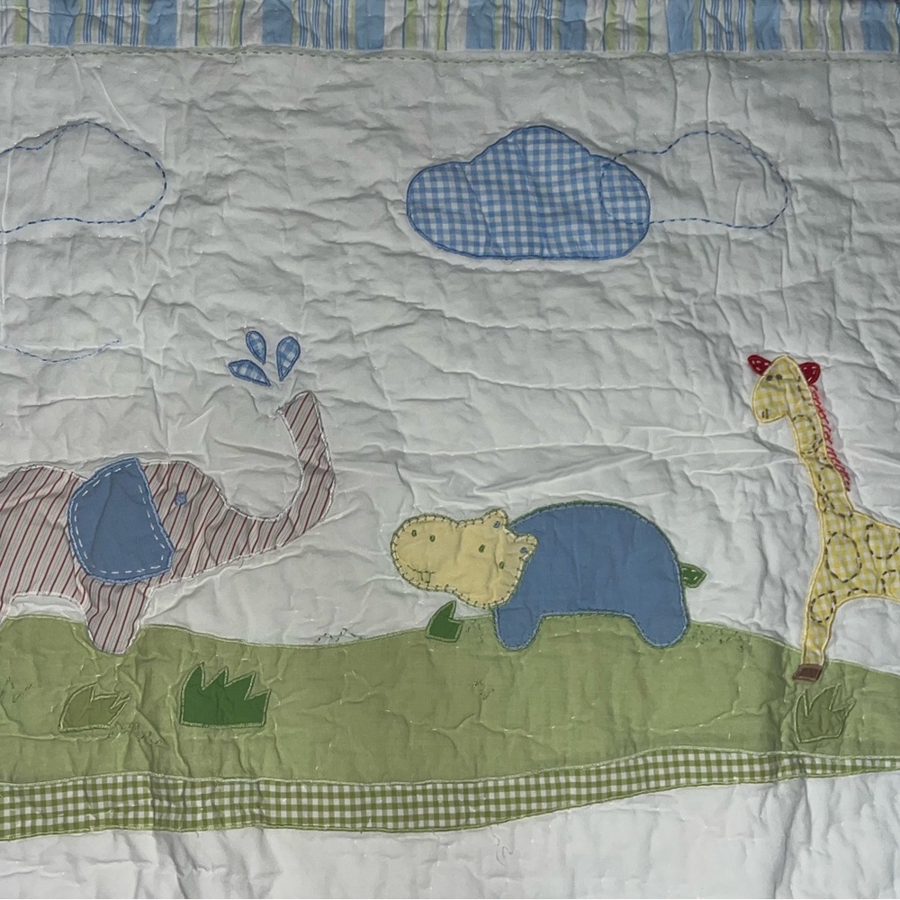 Pottery Barn Jungle Friends Baby Quilt - Picture 5 of 6